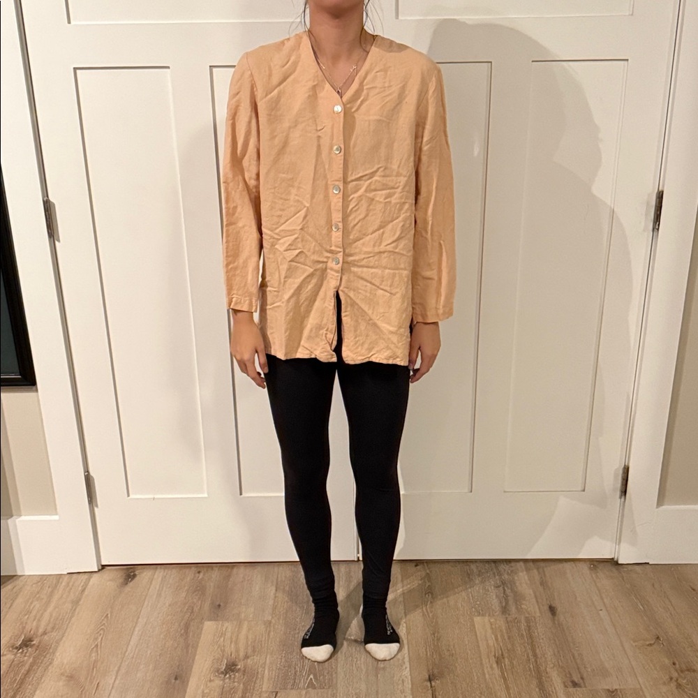Linen Button-Up Top
